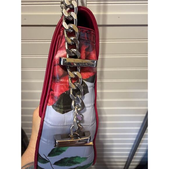 Betsey Johnson Mimi Saddle Crossbody Bag Floral Sides & Lining - Picture 6 of 15